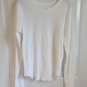 Women's White Long Sleeve Top